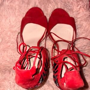 Kate Spade Oasis Embroidered Strappy Heels worn once size 7.5